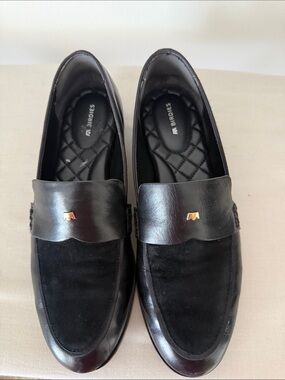 Black leather Birdies loafers size 9